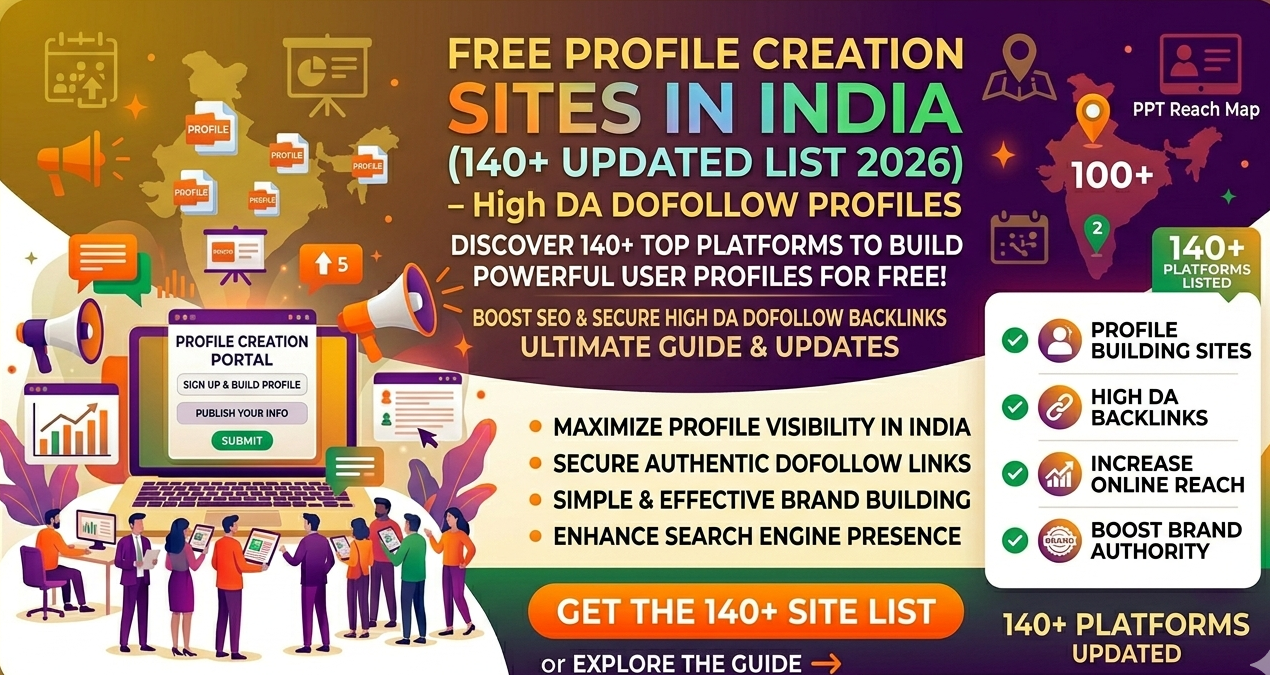 free profile creation sites india